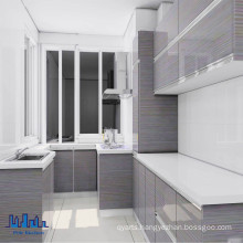 Handless MDF High Gloss UV Kitchen Cabinets